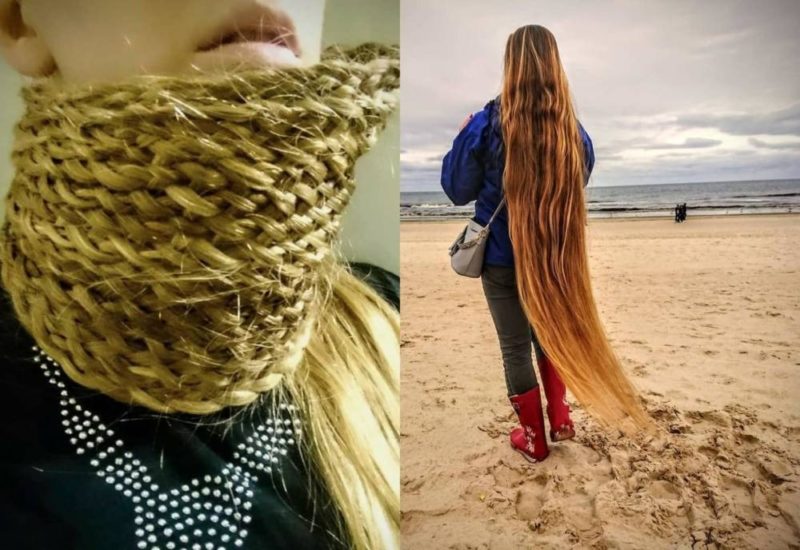 This Polish girl hasn't brought scissors to her head since she was born. This is what her hair looks like now