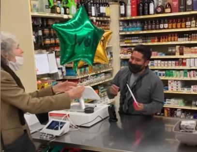 This woman gave the cashier the whole jackpot. That's what made her do it