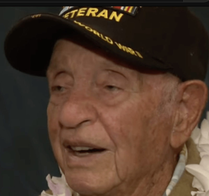 Gary Sinise assists at the 105th anniversary celebration of the oldest survivor of Pearl Harbor