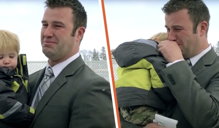 This father, who has many children, is shocked by Santa's act. So touching