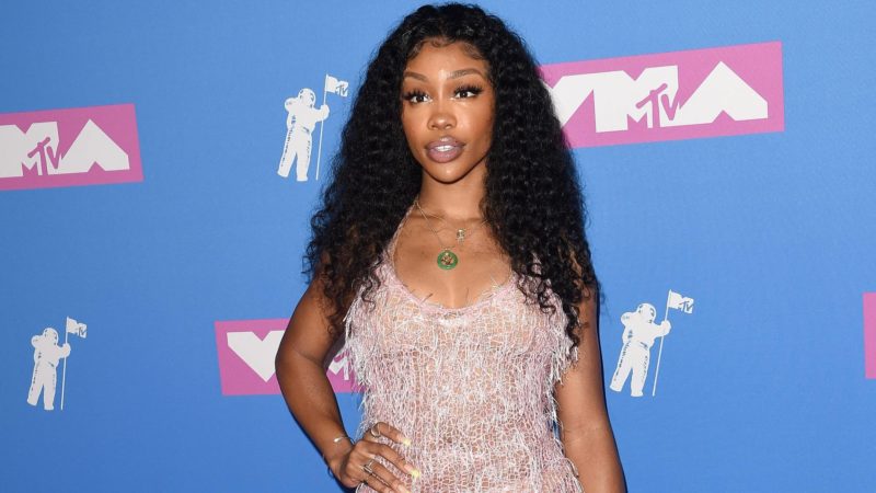 SZA in the company of his producer celebrates success. This bikini emphasizes all the irregularities of the star's body