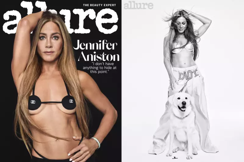 Jenn puts on her famous bikini for a photo shoot. No attempt to hide something