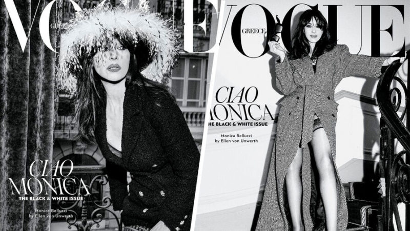 Hot stuff! 58 yearold Monica in transparent stоскings graced the cover of Vogue