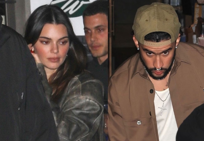 Kendall and Bad Bunny spotted with Biebers at a restaurant