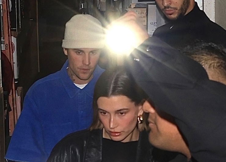 Kendall and Bad Bunny spotted with Biebers at a restaurant