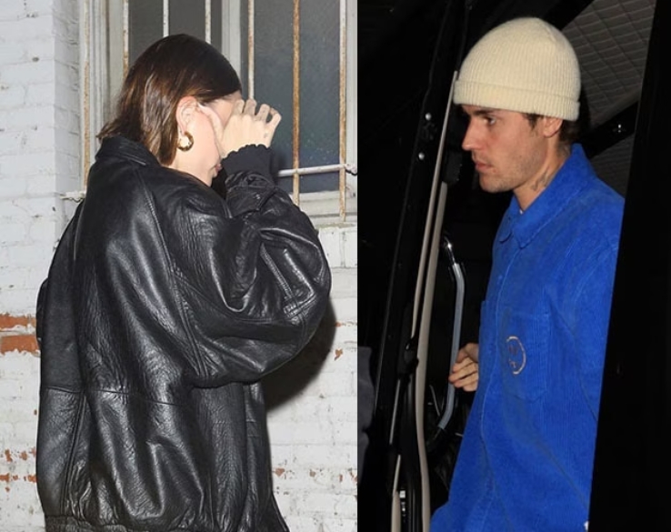 Kendall and Bad Bunny spotted with Biebers at a restaurant