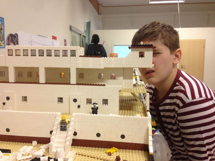 Autism is good! This kid built a huge model of the Titanic