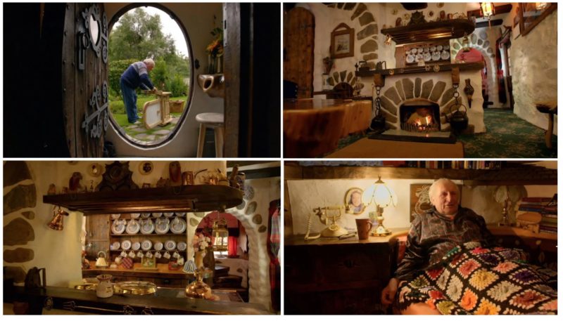 This old man is a Hobbit fan! Just look at his magic house