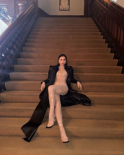 Irina dressed in a snake costume! it shows absolutely everything