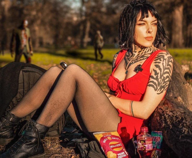 Instead of souvenirs, this girl collects tattoos from every country she has visited