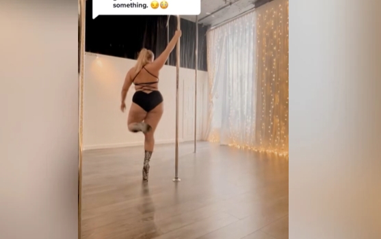 You look like a holiday turkey on a spit! plump girl hated for pole dancing