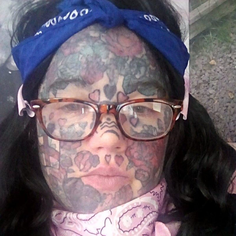Photo of a tattoofan who can't get a job because of her hobby