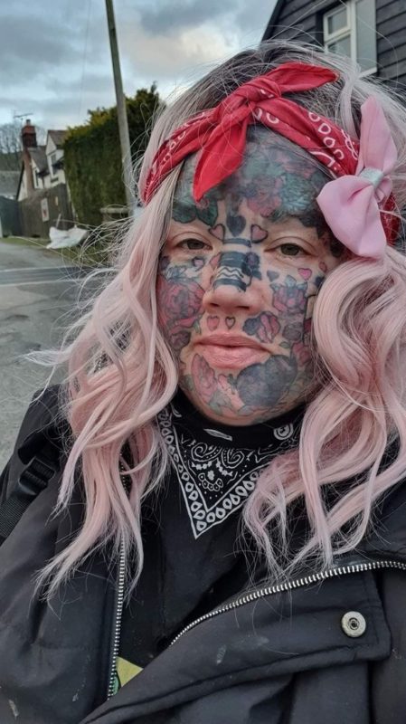 Photo of a tattoofan who can't get a job because of her hobby