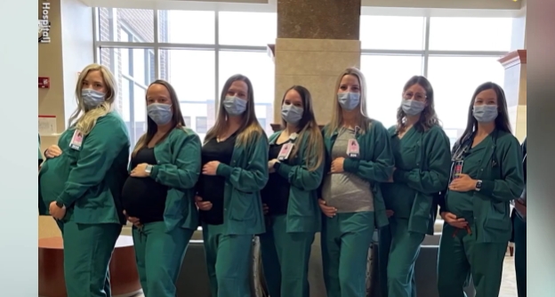 Not planned! 10 nurses and one doctor got pregnant at the same time