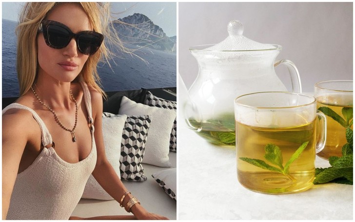 Named a drink that in 2 hours makes the stomach as flat as possible! all supermodels drink it