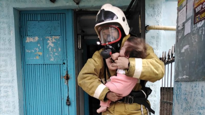 This baby was born during a fire, and the fireman who saved him became his dad