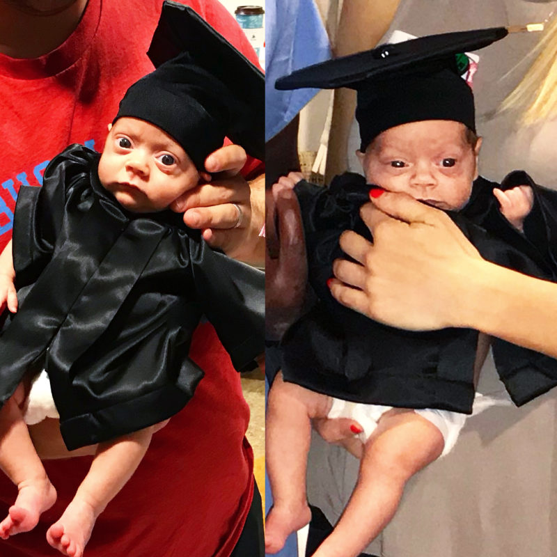 Graduation from the hospital! Medical staff arranged a holiday for a premature baby