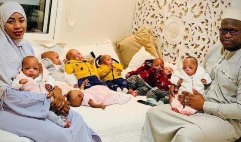 You don't hear that every day! In a рооr family, 9 children are born at once!