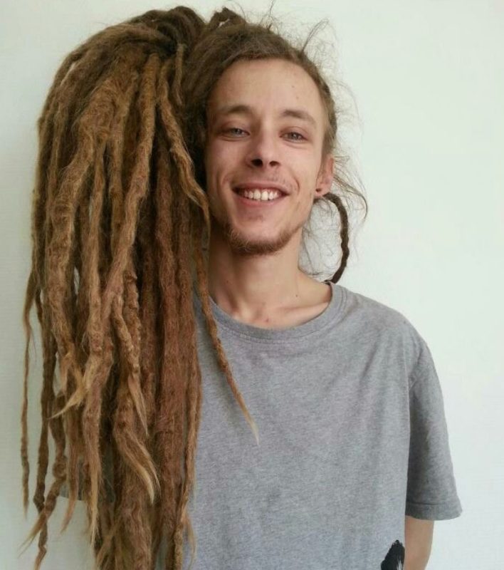 The man cut off his dreadlocks after eleven years!
