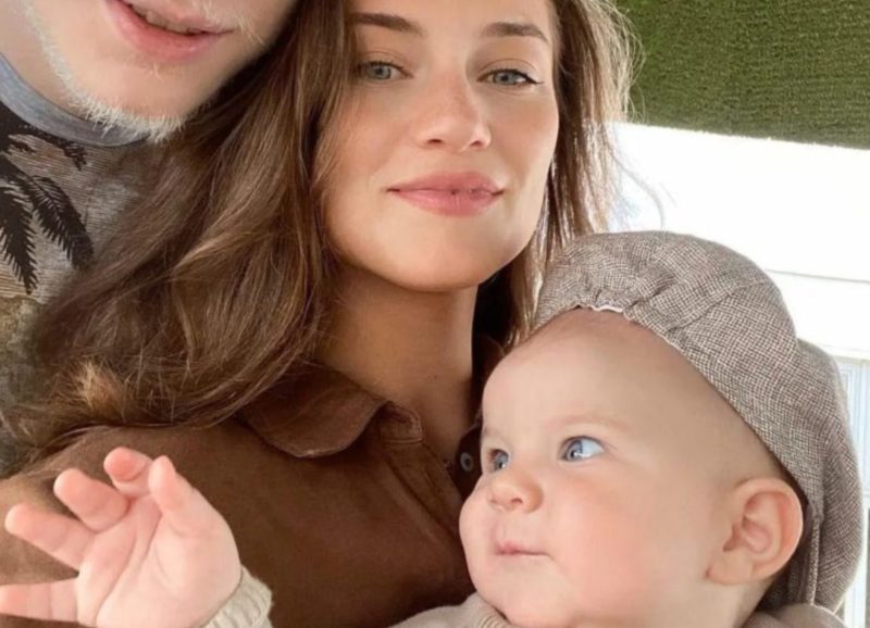 His eyes are sea-blue in colour! What appears to be the albino child of a model and a singer