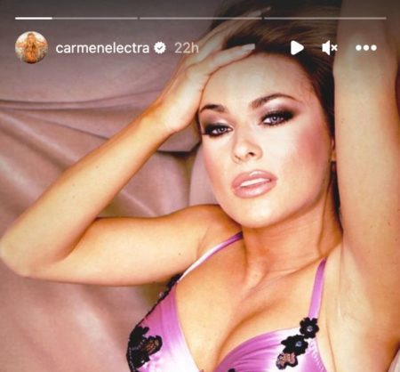 Carmen dazzles in a little silk thong and brа after strange OnlyFans requests