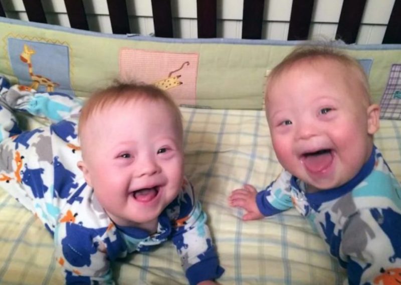 A distraught woman who was about to send her twins with Down syndrome for adoption received the best gift of all by opting out