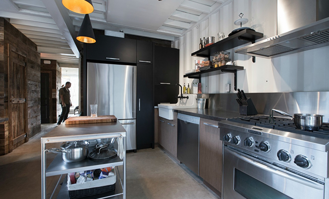 A woman purchased four derelict containers and turned scrap metal into a true design house