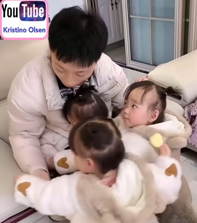 In an unusual method, a single father cares for her three children! Check it out here!