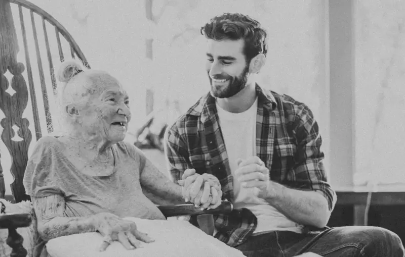 A 24 yearold boy took in a grandma without a family and her cat to care for them