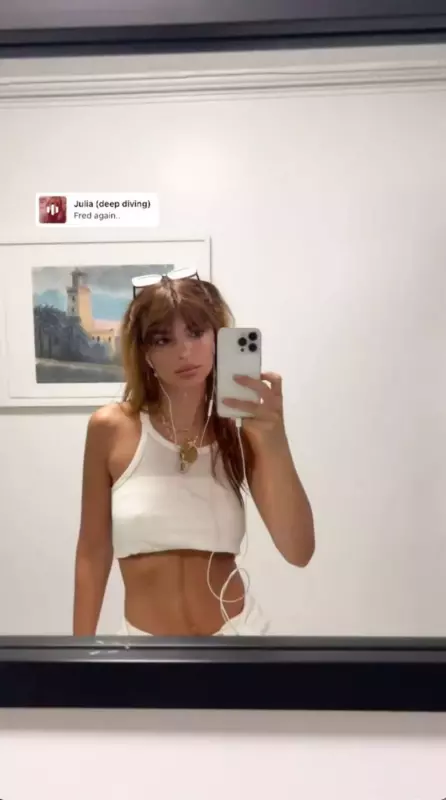 Emily's brаless crop top leaves nothing to the imagination