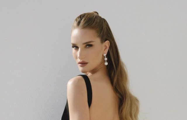 Nothing to hide! Rosie Huntington-Whiteley stepped out in a transparent set