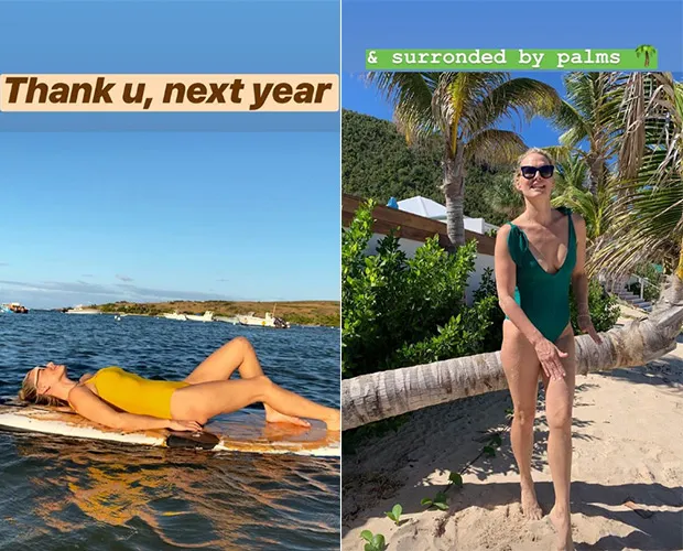 Molly Sims, 45, stuns in yellow, green, and pink swimsսits on beach vacation