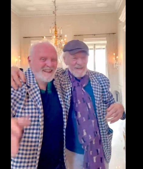 Anthony Hopkins and Ian McKellen dance together in this beautiful video I love this man.