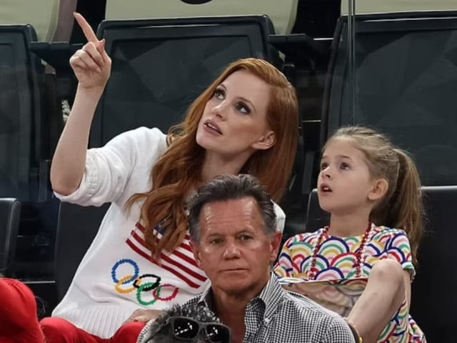 During the 2024 Olympics, Jessica Chastain takes her children on a rare family outing.