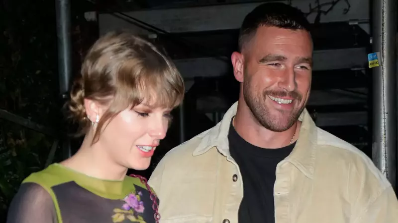 Arriving in style for Travis Kelce's first NFL game since the Kansas City Chiefs' Super Bowl victory is Taylor Swift