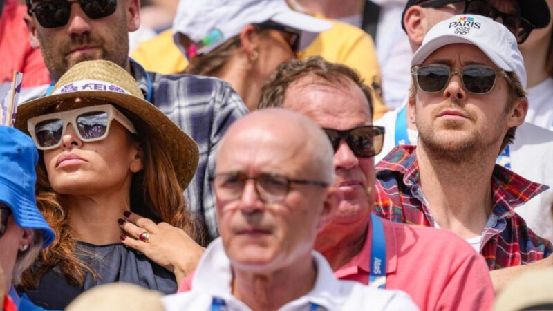 Ryan Gosling and Eva Mendes attend gymnastics and dressage at Olympics in a seldom seen public yogether