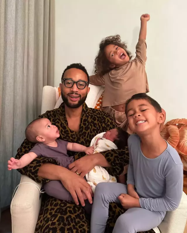 John Legend releases children's album inspired by my wife and our babies and shares adorable photos with all four kids