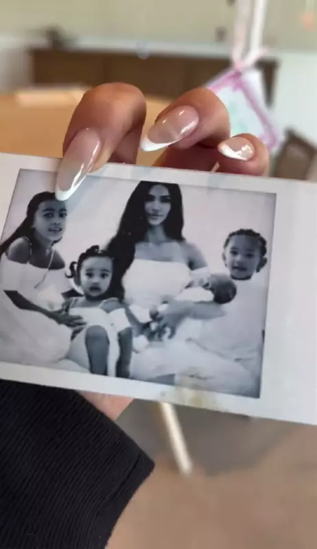 For Mom Kim Kardashian's 44th birthday, North West gives her a diamond necklace with an odd engraving