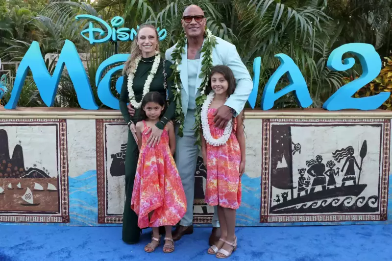 Two little tornadoes! Dwayne Johnson takes daughters Jasmine and Tiana to Hawaii for a make-a-wish visit