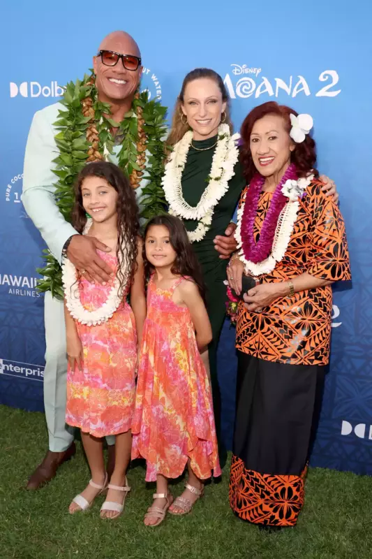 Two little tornadoes! Dwayne Johnson takes daughters Jasmine and Tiana to Hawaii for a make-a-wish visit