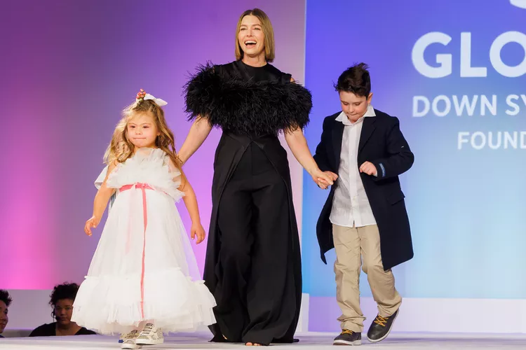Heart Is So Full is Jessica Biel's rare appearance in support of the Global Down Syndrome Foundation, accompanied by her two sons and niece