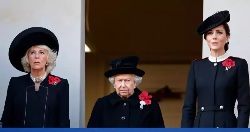 In November, why do members of the British Royal Family wear red poppies?
