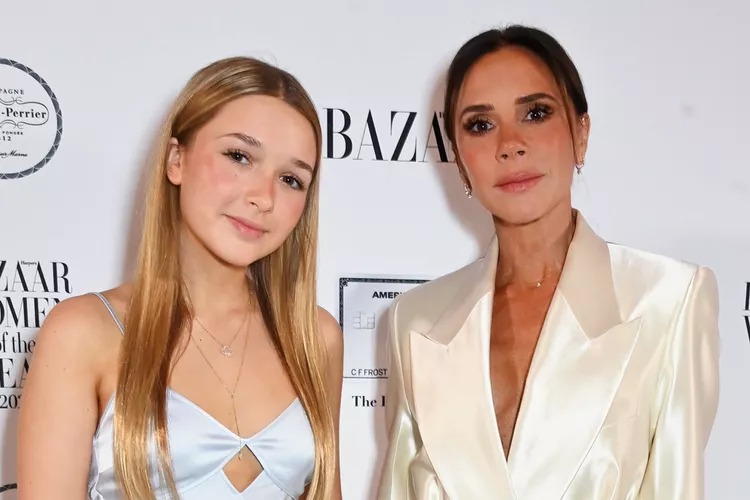 At the 2024 Harper's Bazaar Women of the Year Awards, Victoria Beckham and her daughter Harper look alike in silk