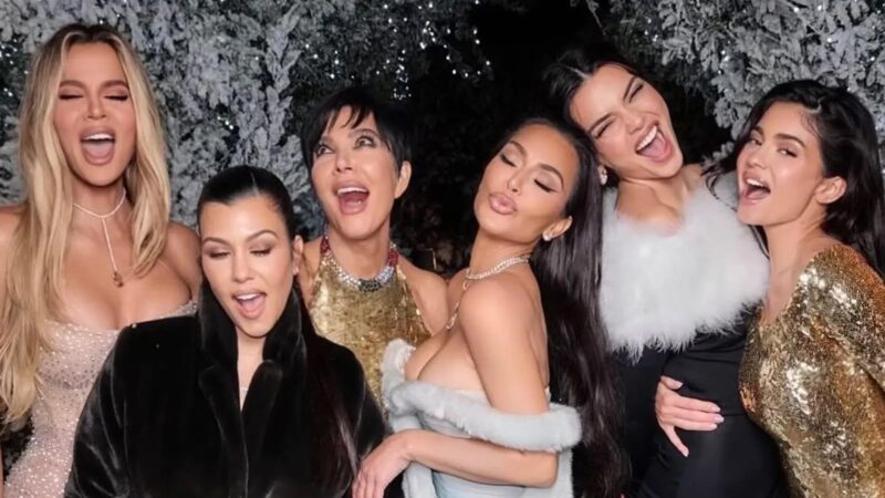 In pictures from their Christmas celebration, Kim Kardashian's four children are fully grown up, and North is almost as tall as her mother!