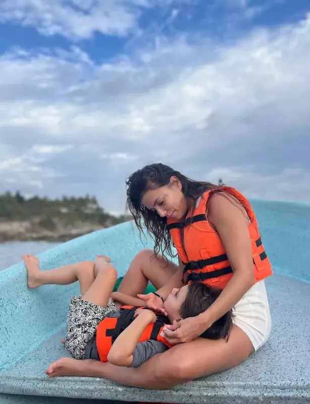 While on vacation, Eva Longoria shares rare blended family photos with her husband, son Santiago, and stepdaughter