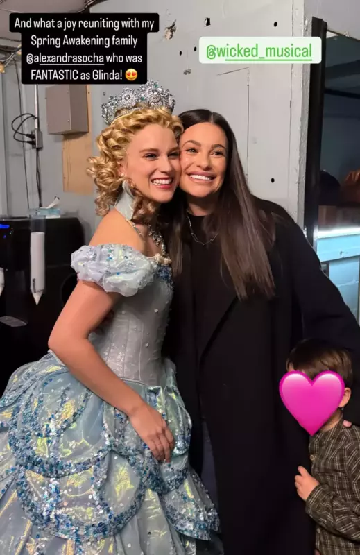 My heart literally exploded when Lea Michele and her son went to see Wicked on Broadway