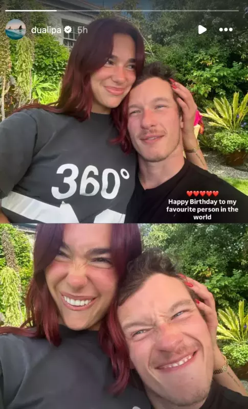 Dua Lipa celebrates boyfriend Callum Turner's birthday by Posting funny selfies with him! My world's favorite person